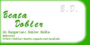 beata dobler business card